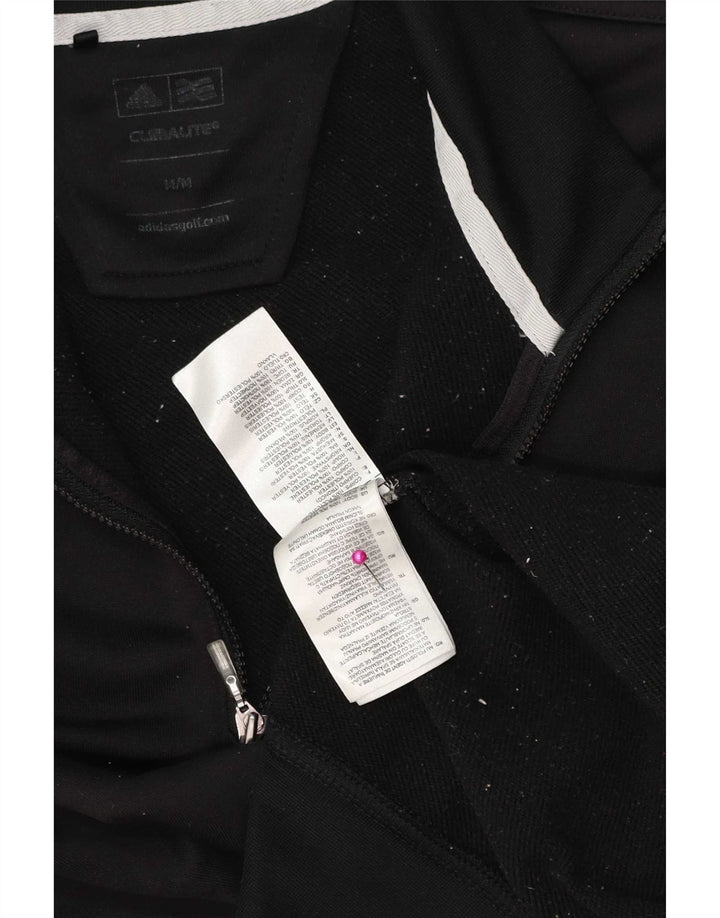 Felpa Adidas Uomo Climalite con zip e collo maglione medio poliestere nero