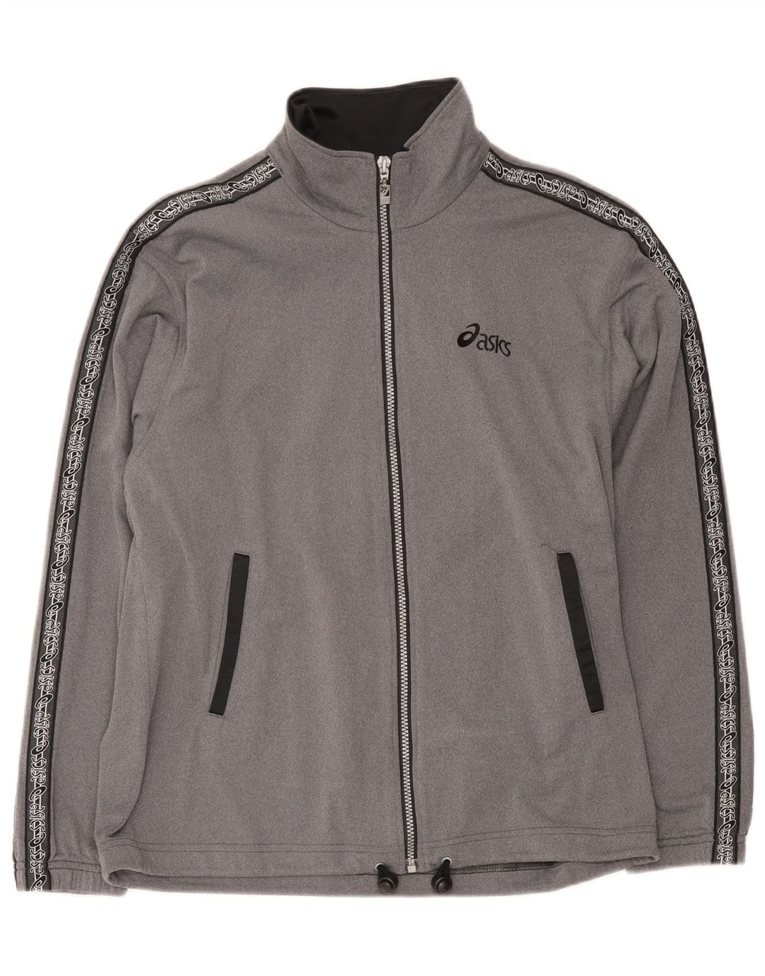 Giacca da ginnastica grafica da uomo Asics piccola grigia