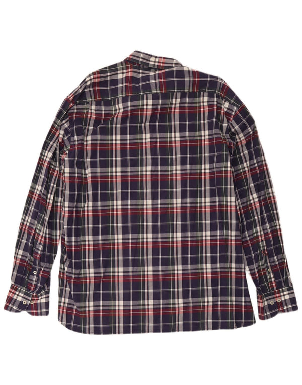 Camicia da uomo Tommy Hilfiger New York Fit 2XL Cotone a quadri blu navy