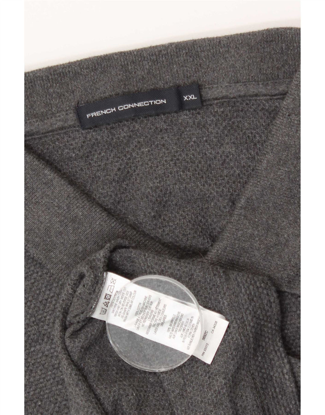 Polo da uomo French Connection 2XL in cotone grigio