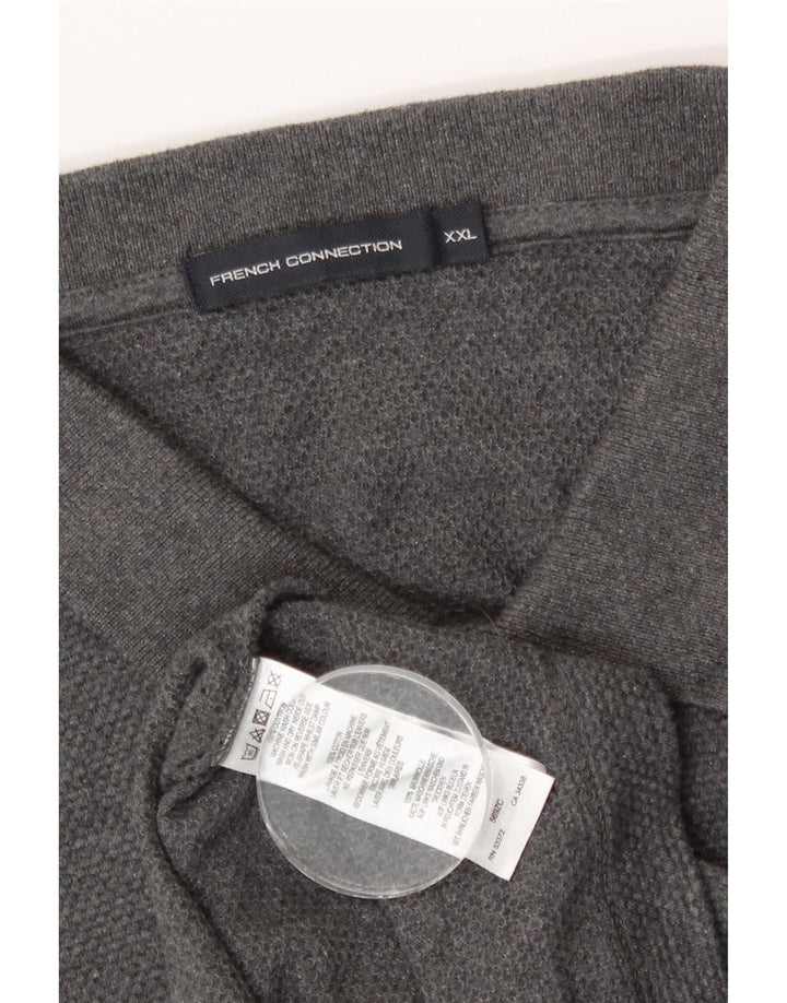 Polo da uomo French Connection 2XL in cotone grigio