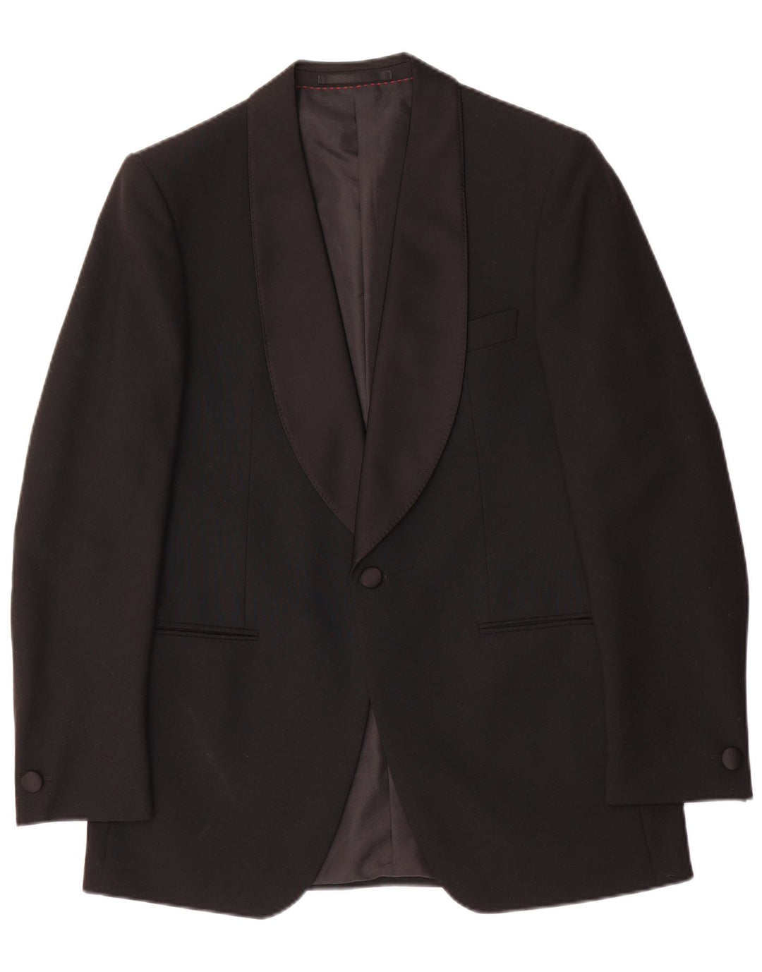 Giacca blazer da uomo a 1 bottone Wilvorst EU 50 grande lana nera