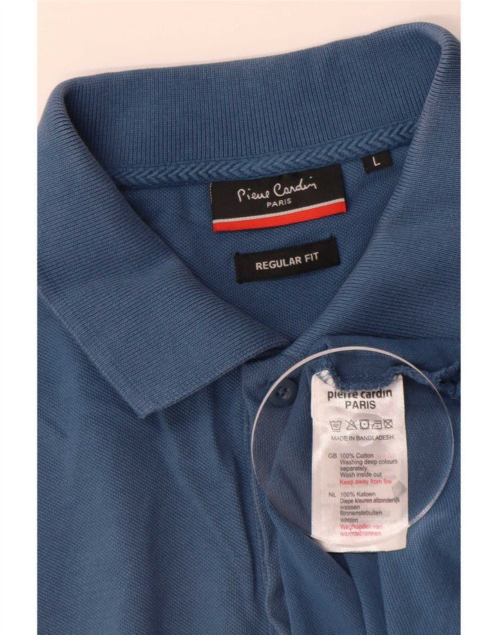 Polo da uomo Regular Fit Pierre Cardin, taglia grande, in cotone blu
