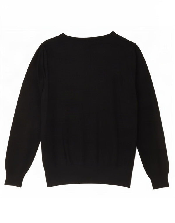 Maglione cardigan da donna Marks & Spencer UK 16 grande viscosa nera