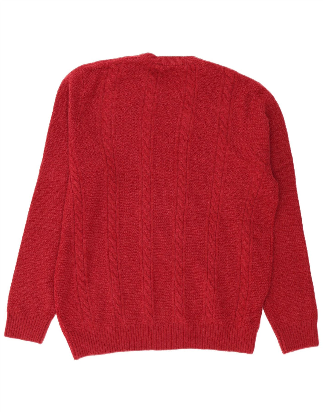Crew Clothing Maglione girocollo da uomo in lana d'agnello rossa grande