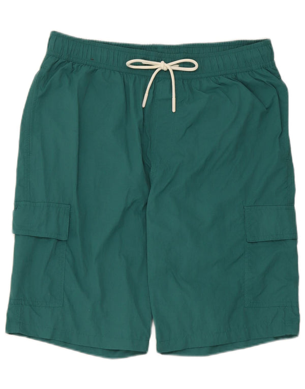 Pantaloncini da bagno cargo da uomo Marks & Spencer verde medio in poliammide