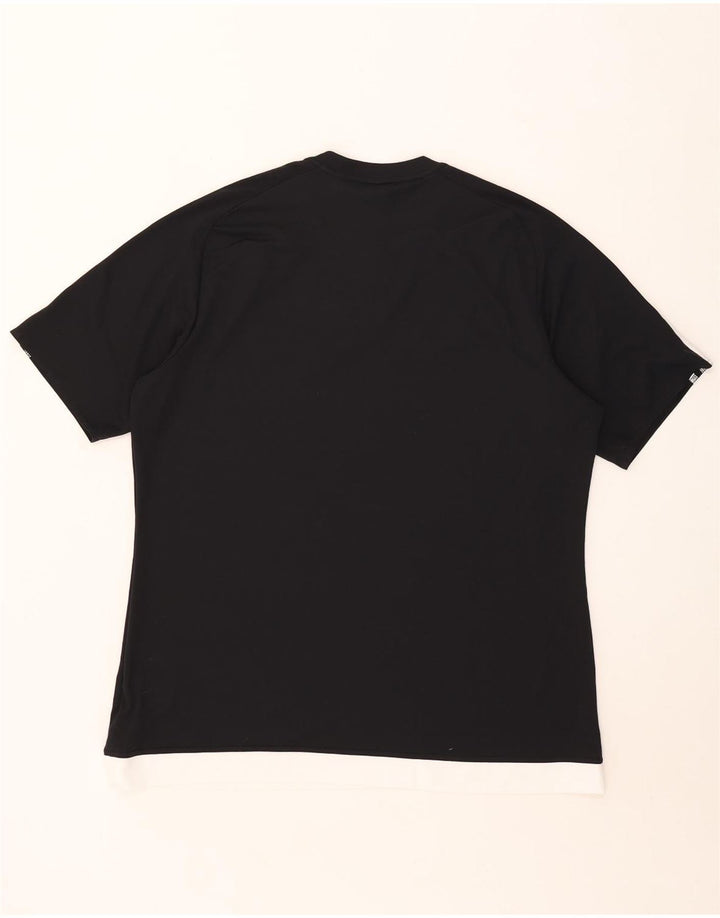 T-shirt Adidas Climalite da uomo Top XL poliestere color block nero