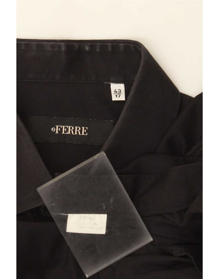 Camicia da uomo Ferre taglia 43 17 XL cotone nero