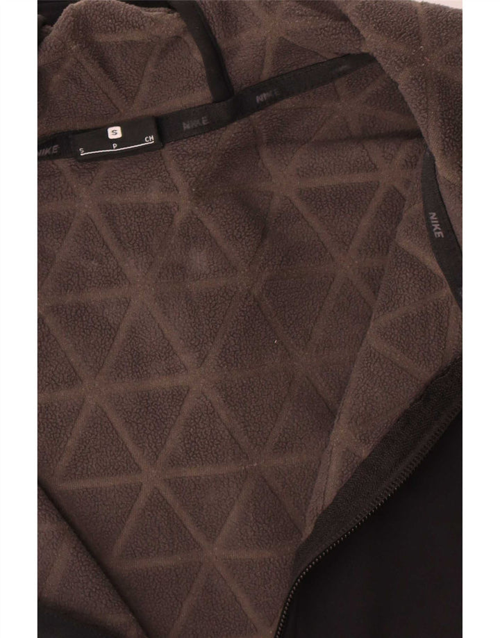 Felpa con cappuccio e zip Nike da uomo piccola in poliestere nero