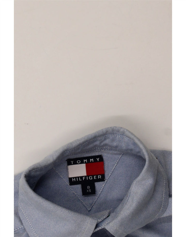 TOMMY HILFIGER Boys Shirt 7-8 Years XS Blue Cotton Vintage Tommy Hilfiger and Second-Hand Tommy Hilfiger from Messina Hembry 