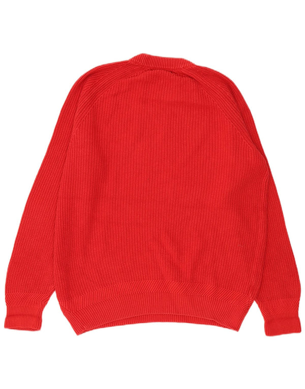Maglione maglione girocollo da uomo Fred Perry XL in cotone rosso