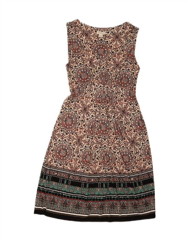 MONSOON Womens Sleeveless A-Line Dress UK 14 Medium Multicoloured Paisley