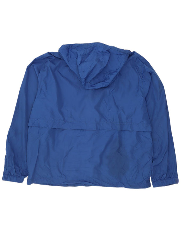 Giacca antipioggia con cappuccio da uomo Eddie Bauer UK 38 Poliestere blu medio