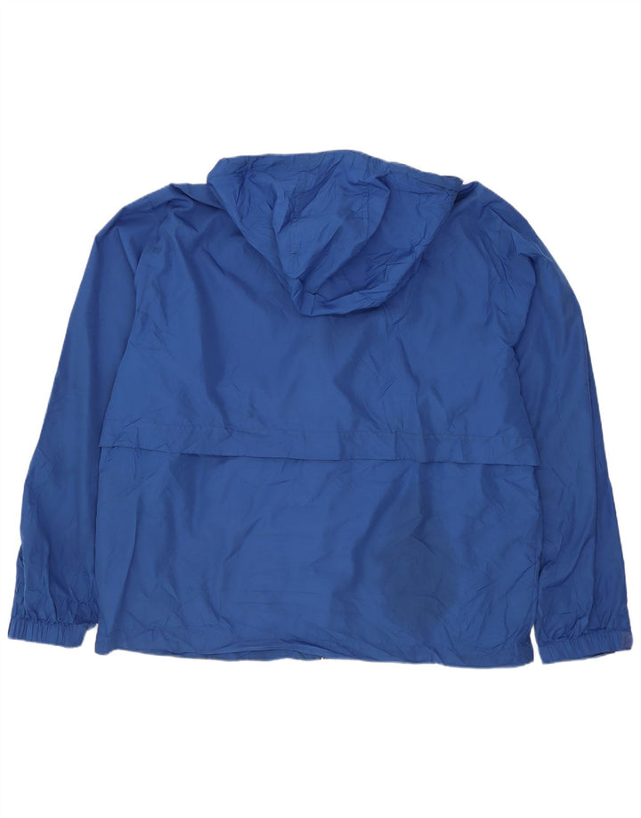 Giacca antipioggia con cappuccio da uomo Eddie Bauer UK 38 Poliestere blu medio