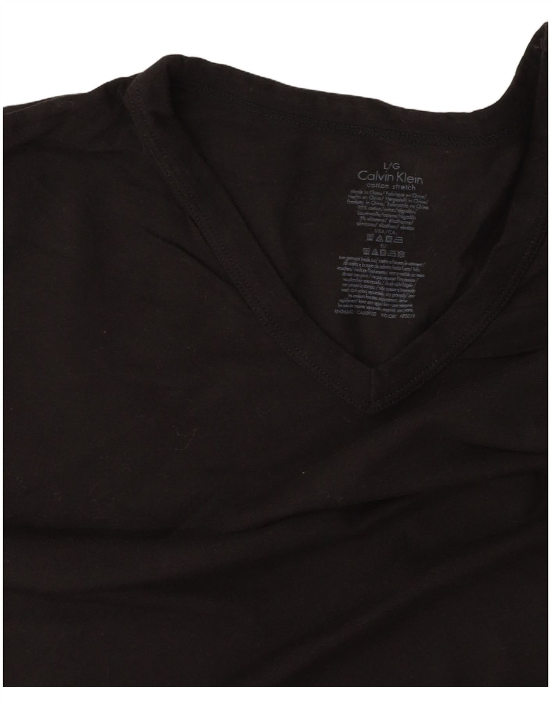 CALVIN KLEIN T-shirt da uomo Top Large in cotone nero