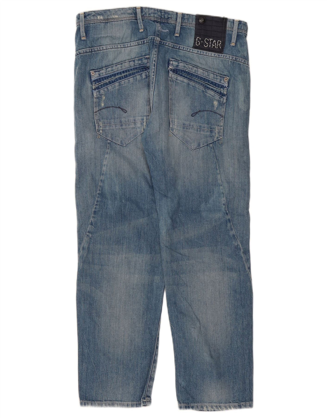 Jeans dritti invecchiati da donna G-Star W27 L27 cotone blu