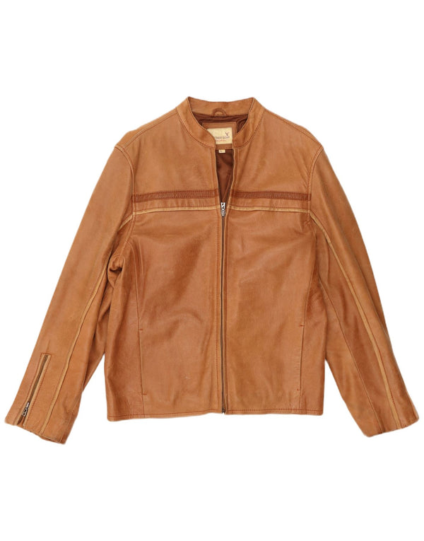 Giacca da pilota in pelle vintage da uomo UK 40 grande marrone