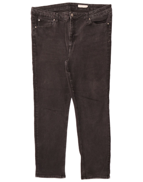 Jeans dritti Marks & Spencer da donna The Sienna UK 20 2XL W38 L30 Nero