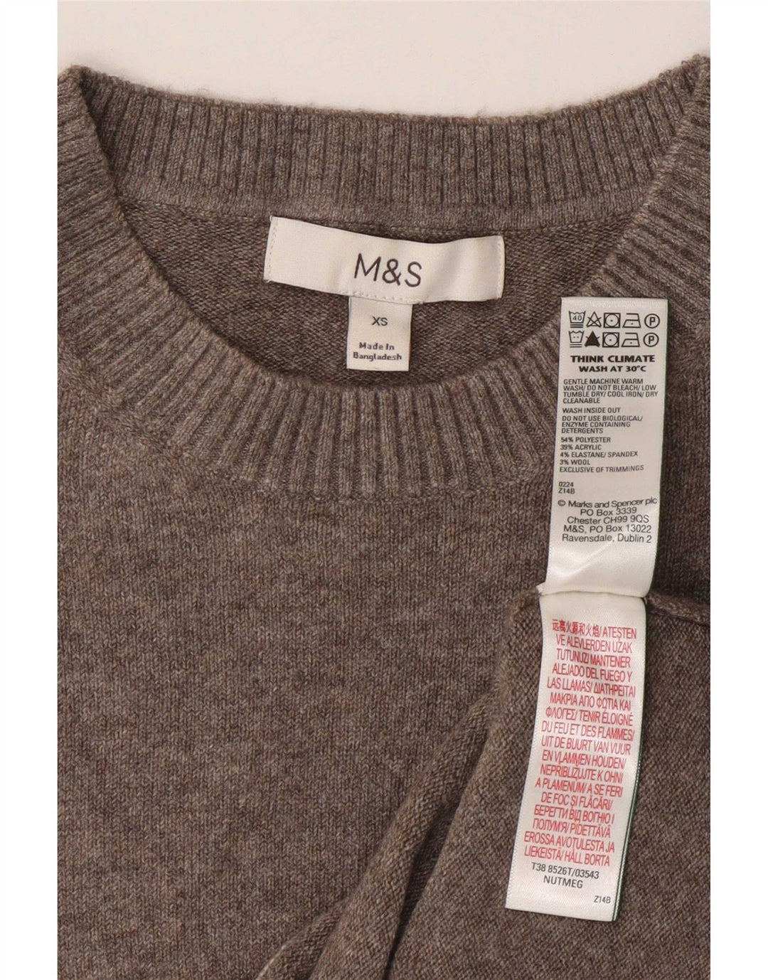 Canotta da donna Marks & Spencer UK 6 XS poliestere grigio