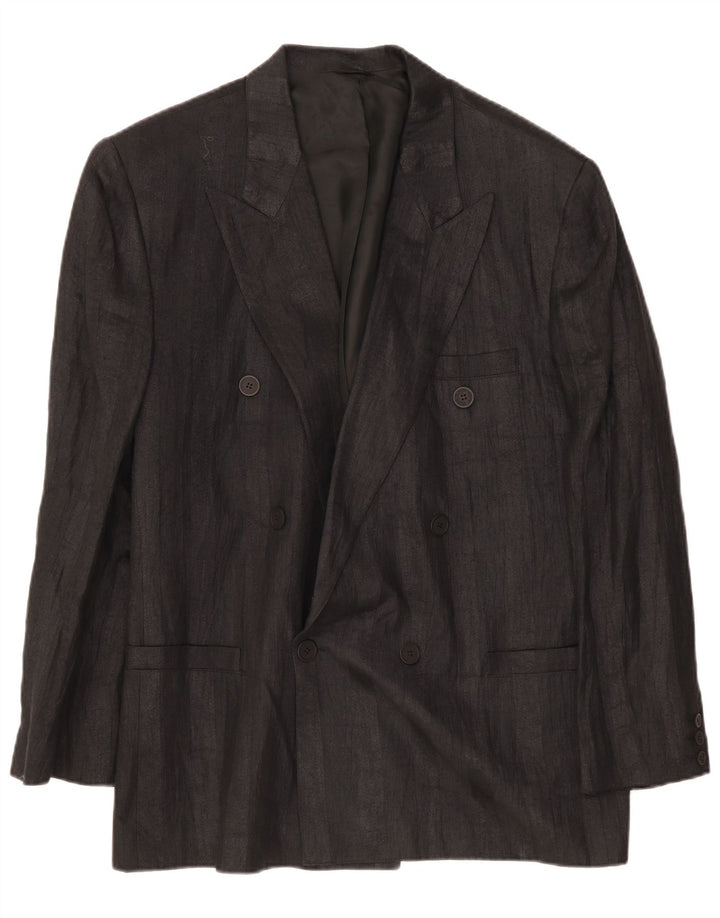 Giacca Blazer Doppiopetto Uomo Umberto Ginocchietti IT 52 XL Nera