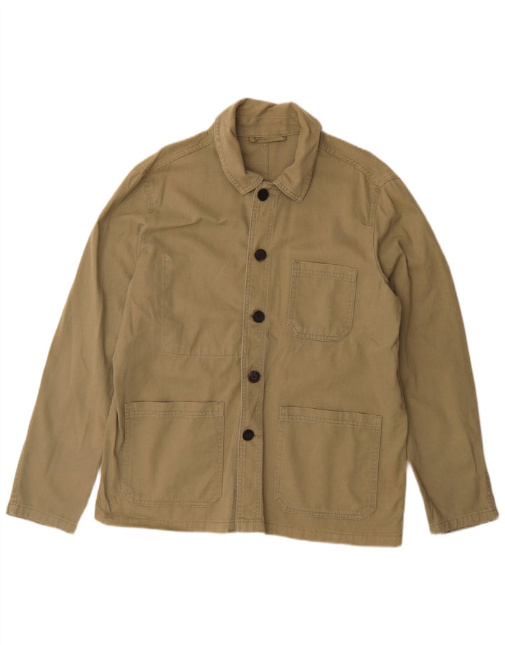 Camicia overshirt da uomo Reiss in cotone kaki medio