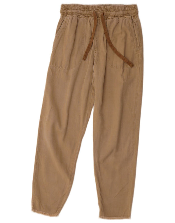 Pantaloni corti slim da donna Zara XS W24 L25 Lyocell beige