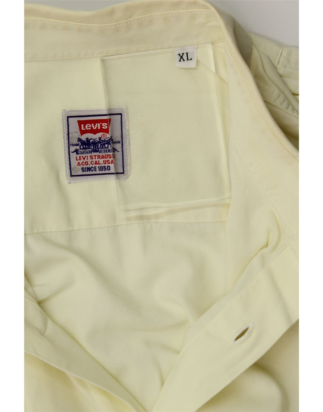 LEVI'S Mens Shirt XL Yellow Vintage Levi's and Second-Hand Levi's from Messina Hembry 