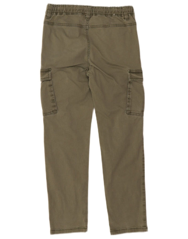 Pantaloni cargo slim da bambino Benetton 8-9 anni Large W24 L23 cotone kaki
