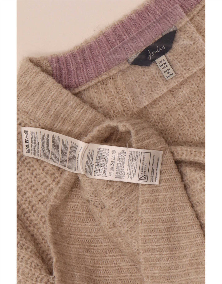 Maglione cardigan oversize da donna Joules UK 8 piccolo poliestere beige