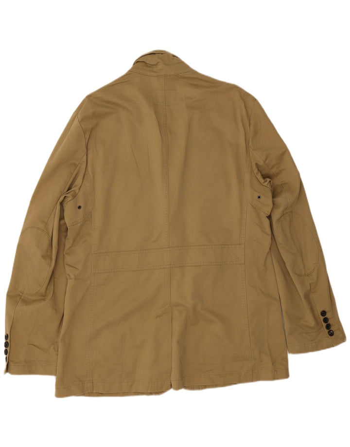 Giacca blazer da uomo a 2 bottoni Eddie Bauer UK 42 XL cotone kaki