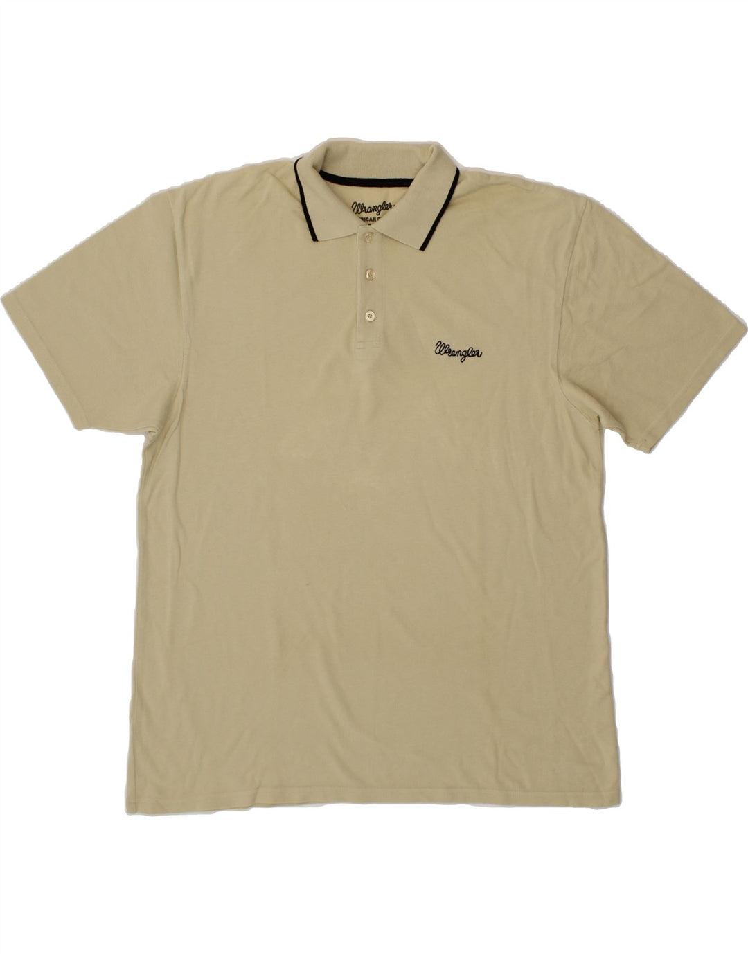 WRANGLER Mens Polo Shirt XL Beige Vintage Wrangler and Second-Hand Wrangler from Messina Hembry 