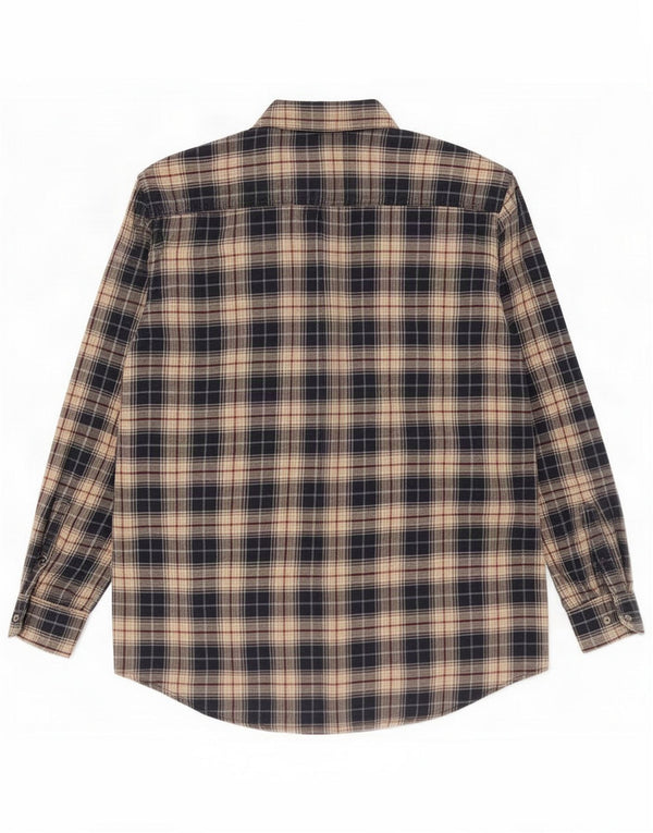 Carrera Camicia in flanella da uomo XL Cotone a quadri blu navy