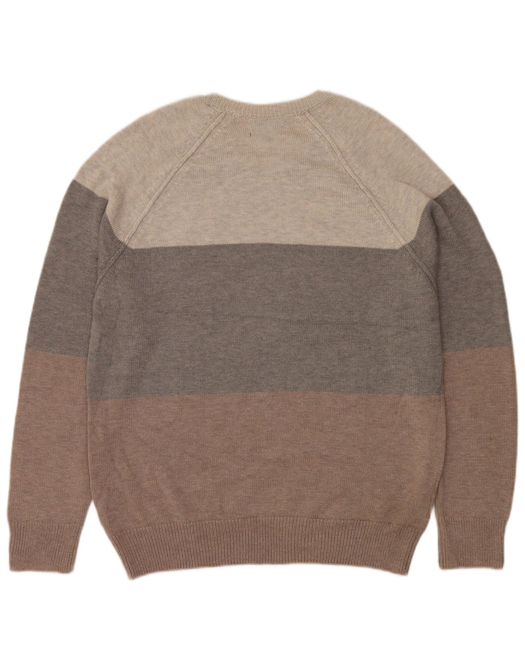 MARKS & SPENCER Maglione maglione girocollo da uomo grande grigio color block