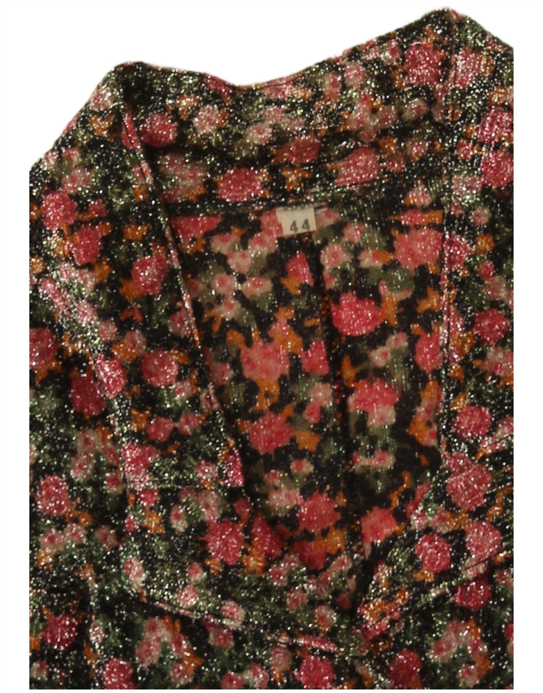 Camicetta camicia vintage da donna IT 44 media floreale multicolore