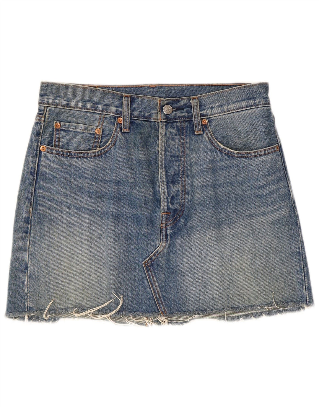Gonna di jeans da donna Levi's W27 piccola in cotone blu