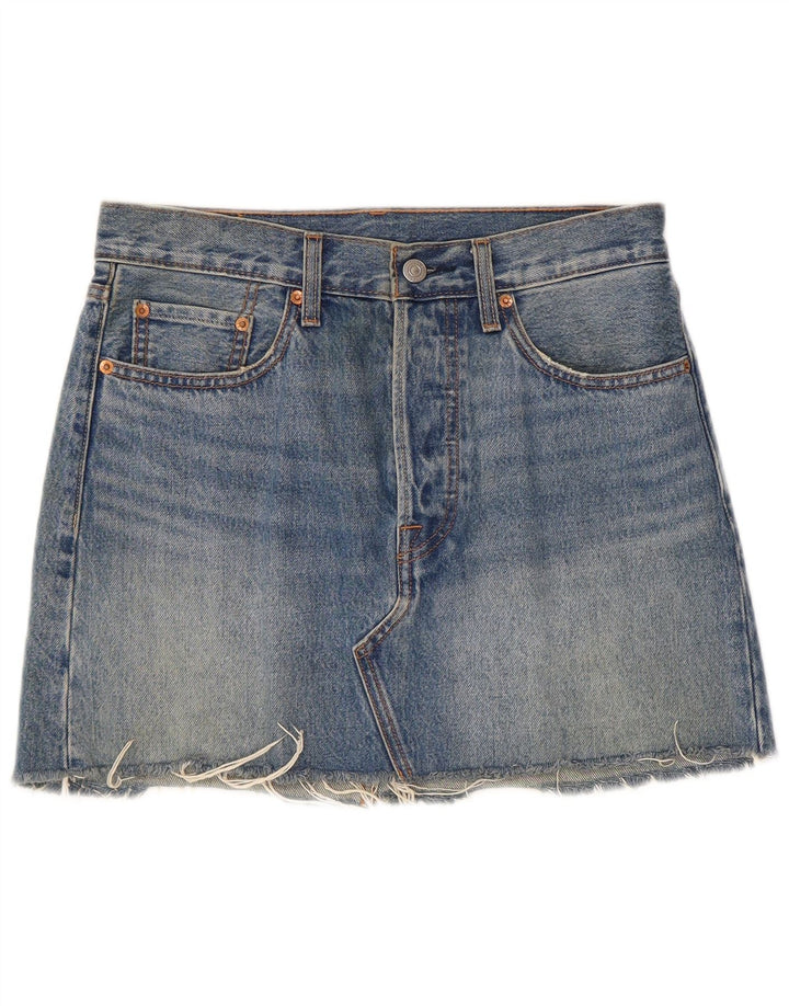Gonna di jeans da donna Levi's W27 piccola in cotone blu