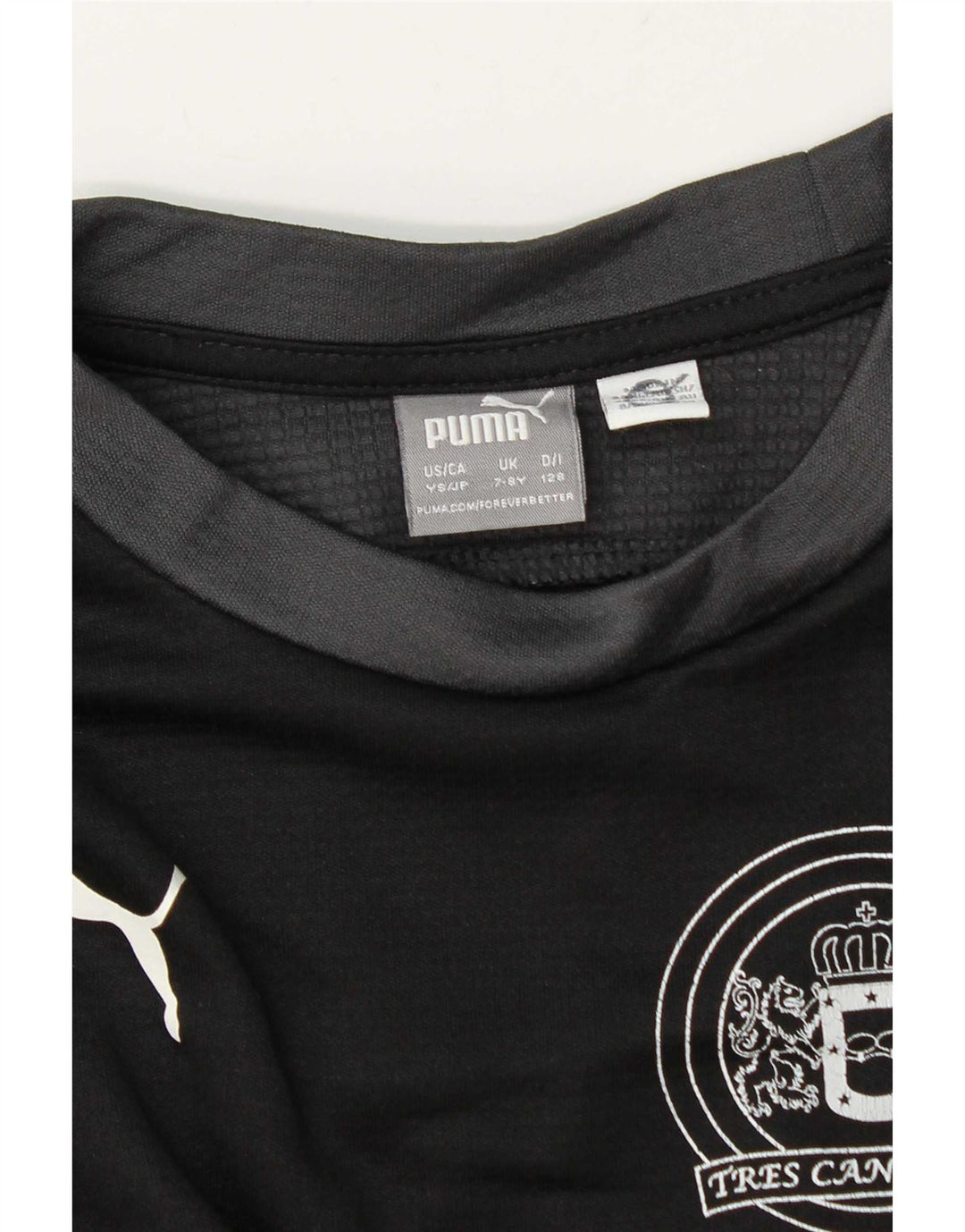 Maglia grafica Puma da ragazzo a maniche lunghe 7-8 anni, color block nero