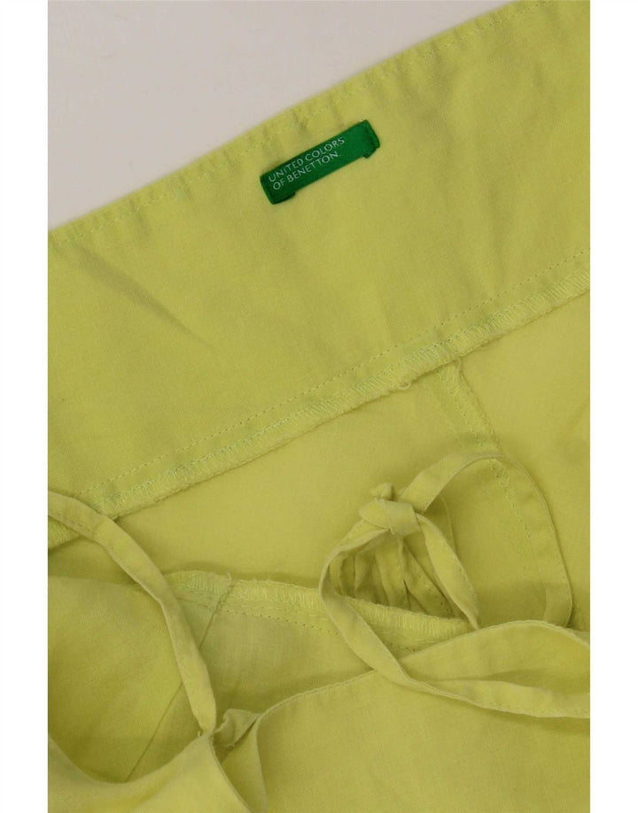 Vestito estivo regolare da donna Benetton UK 12 giallo medio