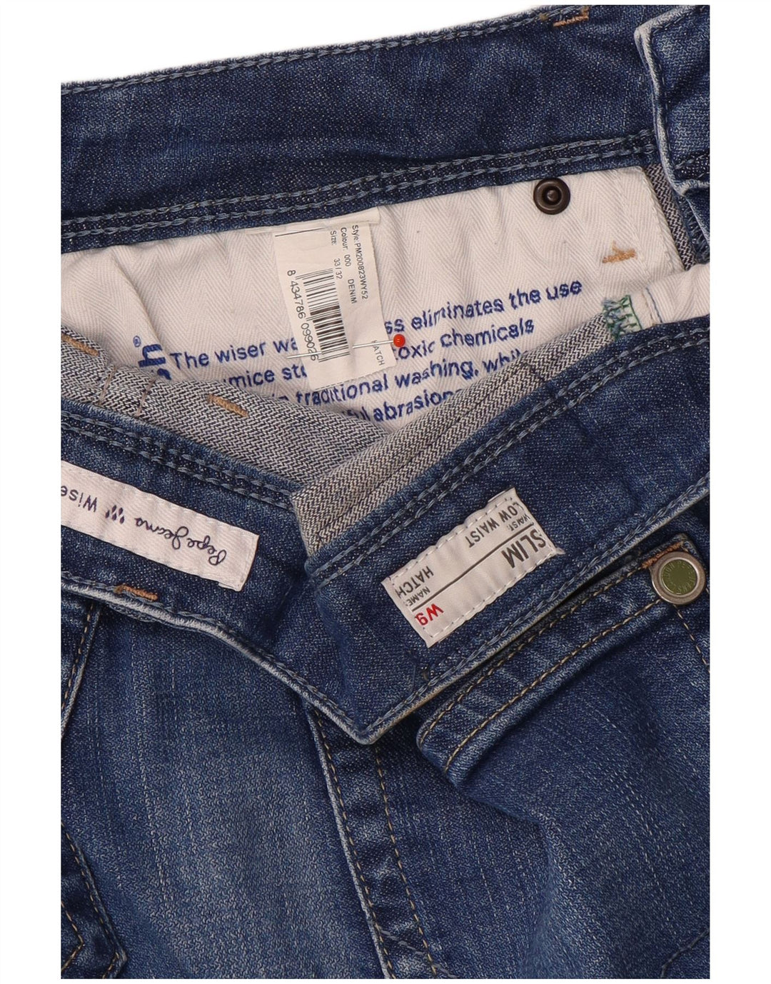 PEPE Jeans Jeans slim da uomo a vita bassa W32 L32 Blu