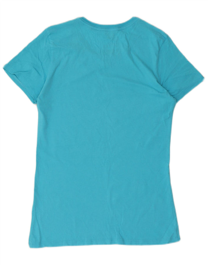 Maglietta grafica Nike da donna slim fit, taglia UK 12, blu medio