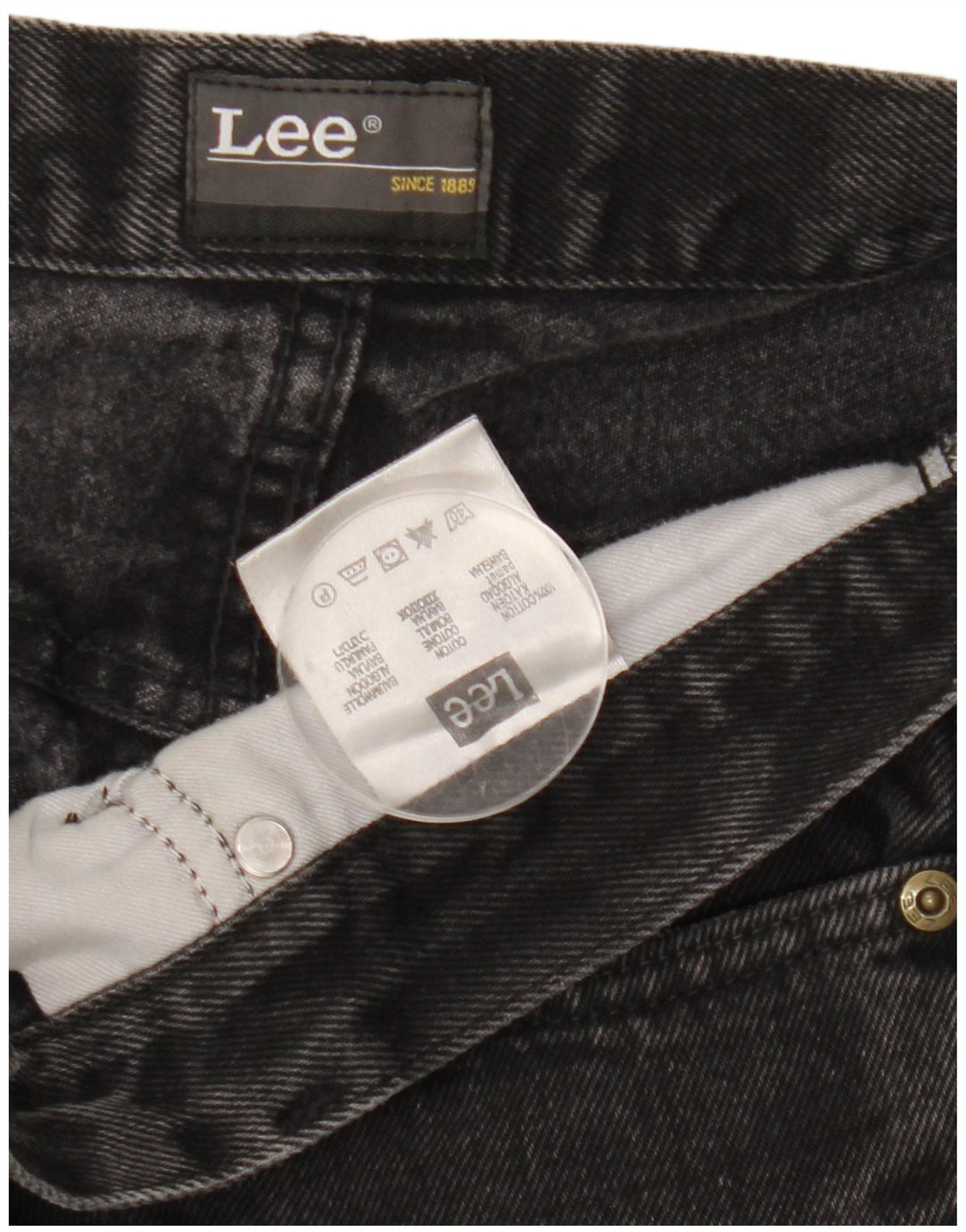 Jeans dritti da uomo Lee Brooklyn W34 L31 cotone nero