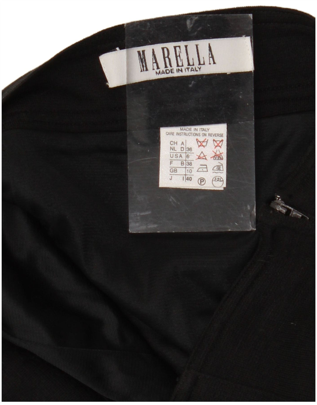 Gonna a tubino da donna MARELLA UK 10 piccola W28 lana nera
