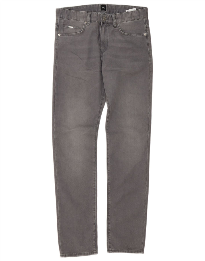 Jeans slim da uomo Hugo Boss W30 L32 cotone grigio