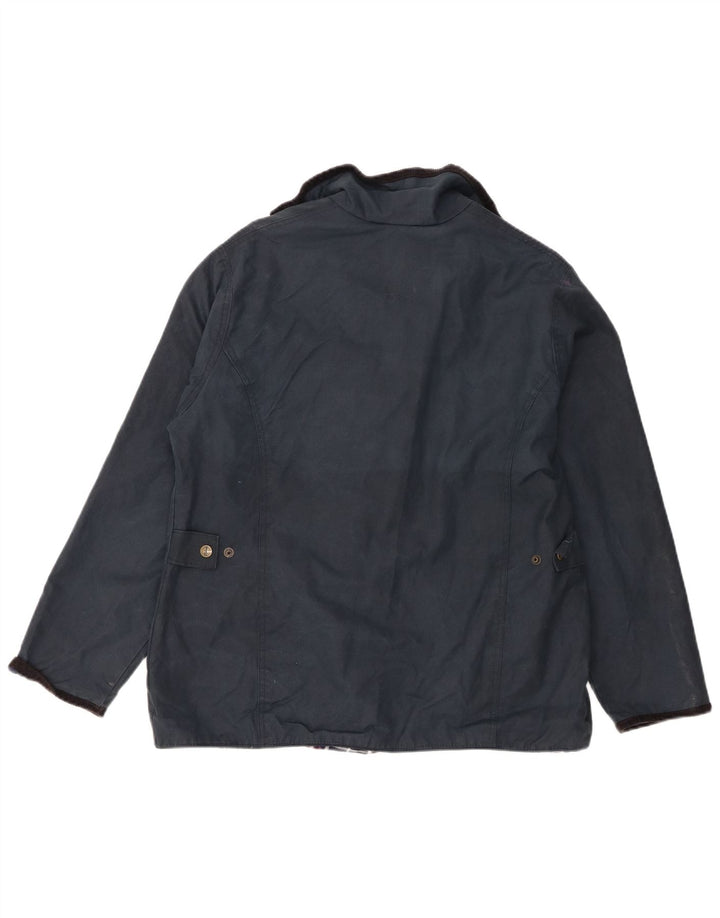 Giacca da donna in cotone cerato Rydale UK 16 grande blu navy