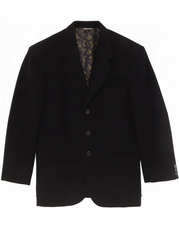 Byblos Giacca Blazer da Uomo a 3 Bottoni IT 48 Media Blu Navy Lana