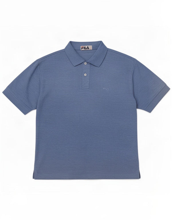 Fila Mens Loose Fit Polo Shirt 2XS Blue Cotton
