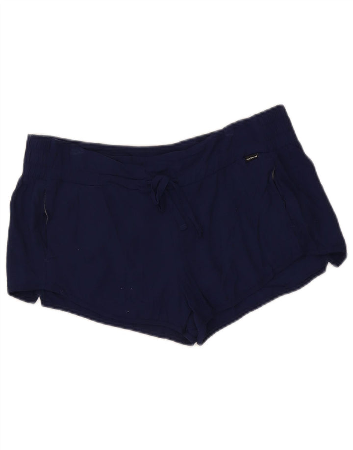 Pantaloncini sportivi Hurley da donna UK 14 medi in rayon blu navy