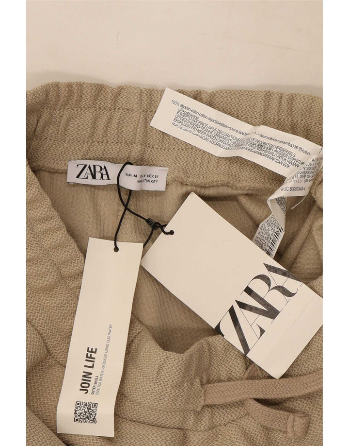 Pantaloncini chino da uomo Zara medi W31 in cotone beige