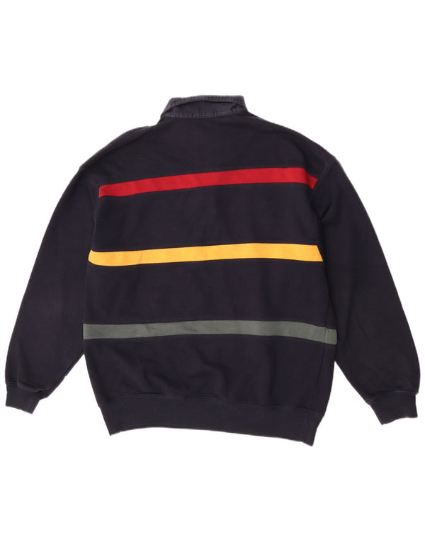 Marks & Spencer Uomo St. Michael Felpa Maglione Medio Blu Navy a Righe