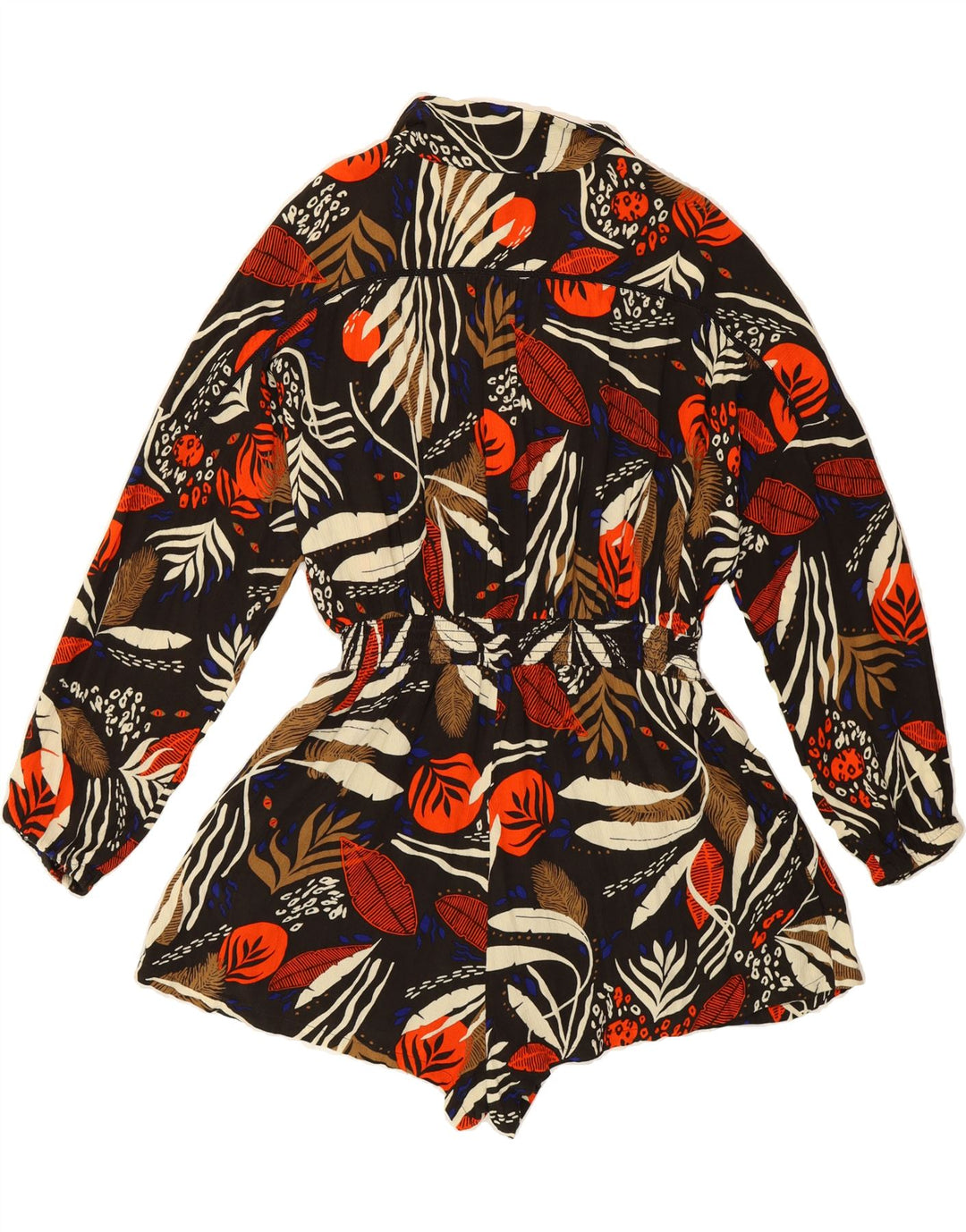 SUPERDRY Womens Long Sleeve Playsuit UK 12 Medium Multicoloured Floral Vintage Superdry and Second-Hand Superdry from Messina Hembry 